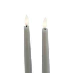 Rackhams Luxe Collection Electric Candle (Pack of 2) - Grey - Grey - 25cm x 2cm x 2cm - 100% Mixed - thumbnail 2