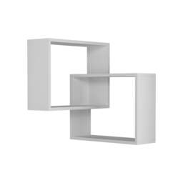 Rackhams Ring Corner Wall Mounted Modern Bookcase Display Unit 60cm - White,Anthracite Grey - thumbnail 5