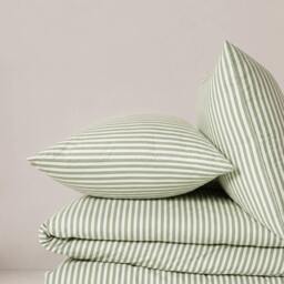 Rackhams Studio Edition Green Pinstripe Duvet Cover Set - King - thumbnail 6
