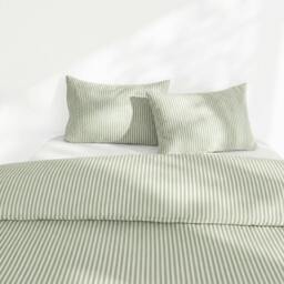 Rackhams Studio Edition Green Pinstripe Duvet Cover Set - King - thumbnail 3