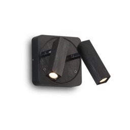 Rackhams Seville Twin 3 Watt Black Over Bed Reading Lamp - thumbnail 2