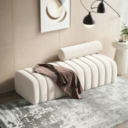 Rackhams Mignon Bread Bench, Velvet - Orange - 180cm