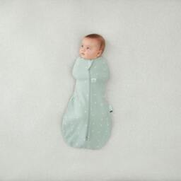 Rackhams Organic Summer Cocoon Swaddle Sleeping Bag - Sage - 0.2 TOG - Tiny Baby - thumbnail 2