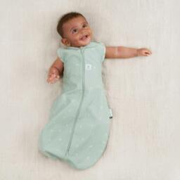 Rackhams Organic Summer Cocoon Swaddle Sleeping Bag - Sage - 0.2 TOG - Tiny Baby - thumbnail 5