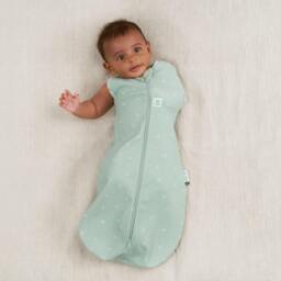 Rackhams Organic Summer Cocoon Swaddle Sleeping Bag - Sage - 0.2 TOG - Tiny Baby - thumbnail 6