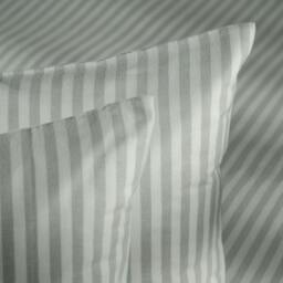 Rackhams Misty Green Herringbone Stripe Cotton Housewife Pillowcases - Super King - Pair - Housewife - thumbnail 2
