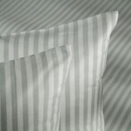 Rackhams Misty Green Herringbone Stripe Cotton Housewife Pillowcases - Super King - Pair - Housewife - thumbnail 6