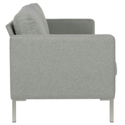 Rackhams Fabry 3-Seater Sofa in Fabric Grey with Steel Legs - Grey - thumbnail 3
