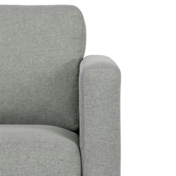 Rackhams Fabry 3-Seater Sofa in Fabric Grey with Steel Legs - Grey - thumbnail 5