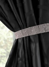 Rackhams Diamante Strip Curtain Tieback Pair - Silver - thumbnail 3