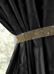 Rackhams Diamante Strip Curtain Tieback Pair - Silver - thumbnail 6