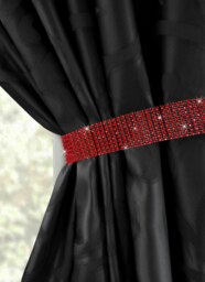 Rackhams Diamante Strip Curtain Tieback Pair - Silver - thumbnail 5