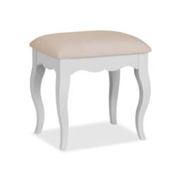 Rackhams Romance Upholstered Dressing Table Stool - Antique White, Grey Tone - thumbnail 2