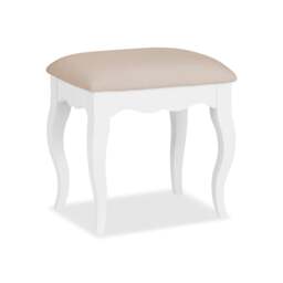 Rackhams Romance Upholstered Dressing Table Stool - Antique White, Grey Tone - thumbnail 6