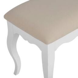 Rackhams Romance Upholstered Dressing Table Stool - Antique White, Grey Tone - thumbnail 4