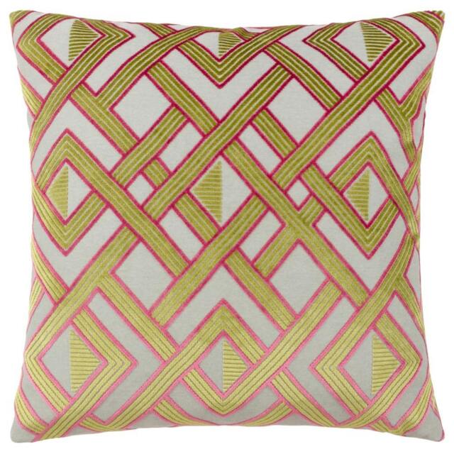 Rackhams Henley Jacquard Velvet Cushion Cover - Multicoloured - 50cm x 50cm - Multicoloured - 100% Polyester - image 1