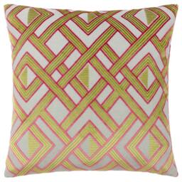 Rackhams Henley Jacquard Velvet Cushion Cover - Multicoloured - 50cm x 50cm - Multicoloured - 100% Polyester