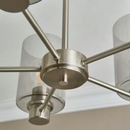 Rackhams Kingsholm 5 Light Satin Nickel Semi Flush Ceiling Light - thumbnail 5