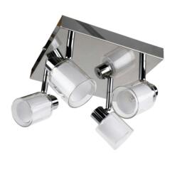 Rackhams Jacey 4 Light Polished Chrome Ceiling Spotlight Plate - thumbnail 3