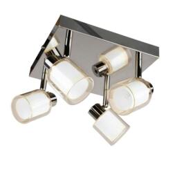 Rackhams Jacey 4 Light Polished Chrome Ceiling Spotlight Plate - thumbnail 2