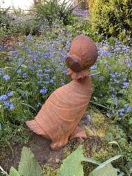 Rackhams Rustic Cast Iron Jemima Puddle Duck Statue Garden Ornament Home Decor - thumbnail 2