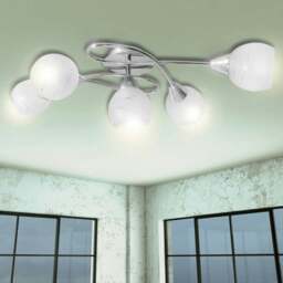 Rackhams Ceiling Lamp with Glass Shades for 5 E14 Bulbs - thumbnail 1