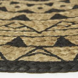 Rackhams Natural & Black Mandala Braided Jute Rug - 200 cm Round - thumbnail 5