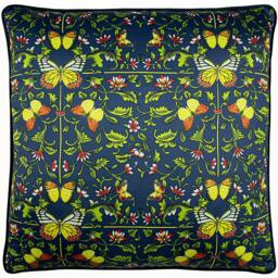 Rackhams Potage Cushion Cover - Navy - One Size - Navy - 100% Polyester - thumbnail 1