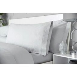 Rackhams Egyptian Cotton Deep Fitted Sheet - Platinum - Platinum - Single - thumbnail 2