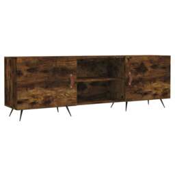 Rackhams TV Cabinet Smoked Oak 150x30x50 cm Engineered Wood - Brown - Engineered wood, iron - thumbnail 2