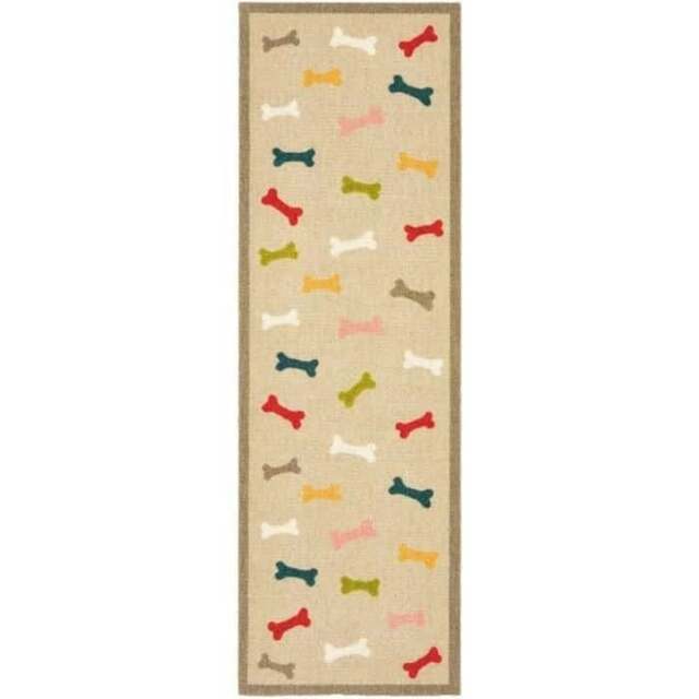 Rackhams Dog Themed Washable Multi Bones Mat and Runner - 50X150 cm - image 1
