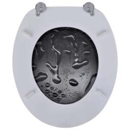 Rackhams Toilet Seats with Lids 2 pcs MDF Water - thumbnail 6