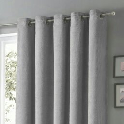 Rackhams Teddy Fleece Readymade Eyelet Curtains - 168cm x 137cm - Blush - thumbnail 3
