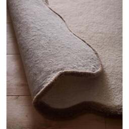 Rackhams Wool Scalloped Natural Brown Rug Bordered Design - 120X170 cm - thumbnail 3