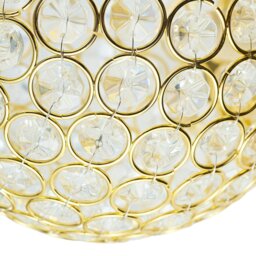 Rackhams Modern Polished Gold and Beaded Glass IP44 Bathroom Ceiling Light - thumbnail 4