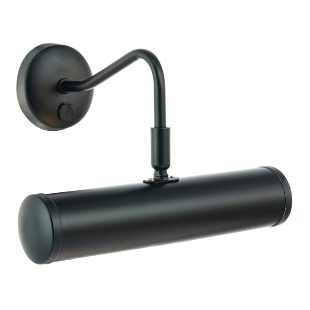 Rackhams Classic Traditional Picture Wall Light Fitting in Matte Black with Switch Button - image 1
