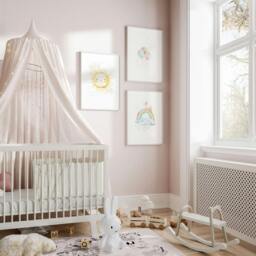 Rackhams Nursery Rainbow Decor - Set of 3 wall art prints - A2 16.54 x 23.39 in / 42 x 59.4 cm - Satin Photo paper 280 gsm - White Frame - thumbnail 2
