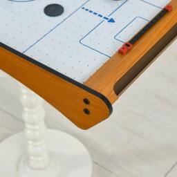 Rackhams 2.5FT Tabletop Air Hockey Game Table Wooden Portable Party Gaming Toy for Kids Children Adult - thumbnail 6