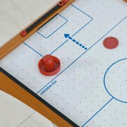 Rackhams 2.5FT Tabletop Air Hockey Game Table Wooden Portable Party Gaming Toy for Kids Children Adult - thumbnail 5