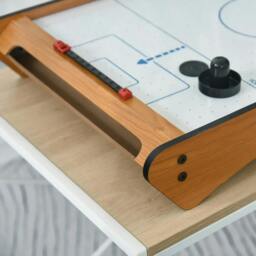 Rackhams 2.5FT Tabletop Air Hockey Game Table Wooden Portable Party Gaming Toy for Kids Children Adult - thumbnail 4