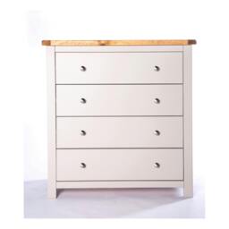 Rackhams Argenta 4 Drawer Chest of Drawers Chrome Knob - Light Grey - thumbnail 2