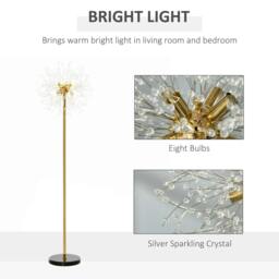 Rackhams 160cm Dandelion-Crystallite Floor Lamp, with Foot Switch - thumbnail 4