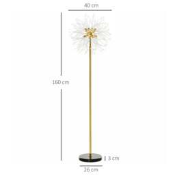 Rackhams 160cm Dandelion-Crystallite Floor Lamp, with Foot Switch - thumbnail 3