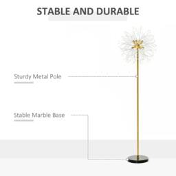 Rackhams 160cm Dandelion-Crystallite Floor Lamp, with Foot Switch - thumbnail 5