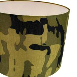 "Rackhams Stylish Green and Black Army Camouflage Drum 10"" Lampshade for Table or Pendant" - thumbnail 3