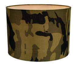 "Rackhams Stylish Green and Black Army Camouflage Drum 10"" Lampshade for Table or Pendant" - thumbnail 2