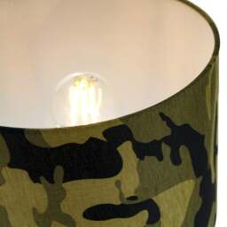 "Rackhams Stylish Green and Black Army Camouflage Drum 10"" Lampshade for Table or Pendant" - thumbnail 4