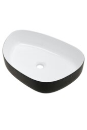 Rackhams Irregular Ceramic Countertop Basin - White - thumbnail 4