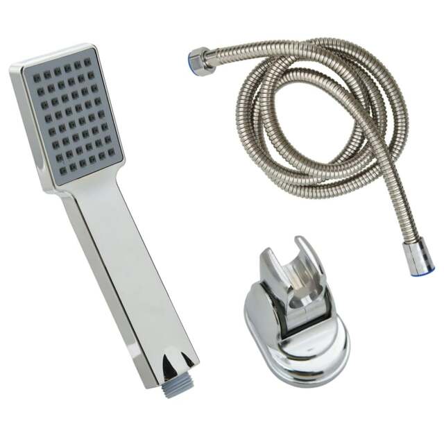 Rackhams Handheld Shower Head with 1.5 m Hose Chrome
