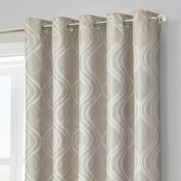 Rackhams Clarissa Jacquard Ready Made Eyelet Curtains - 117cm x 137cm - Duck Egg - thumbnail 2
